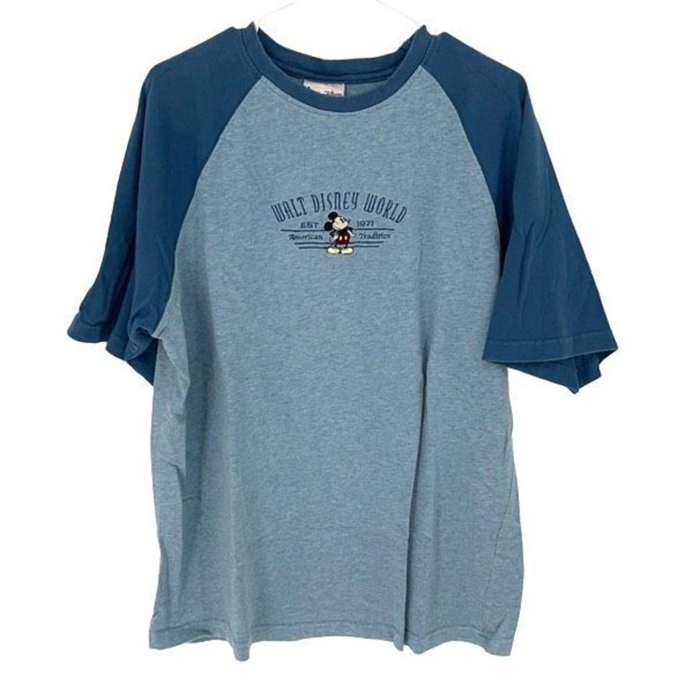 Disney Men’s Blue Raglan Short-Sleeve Tee